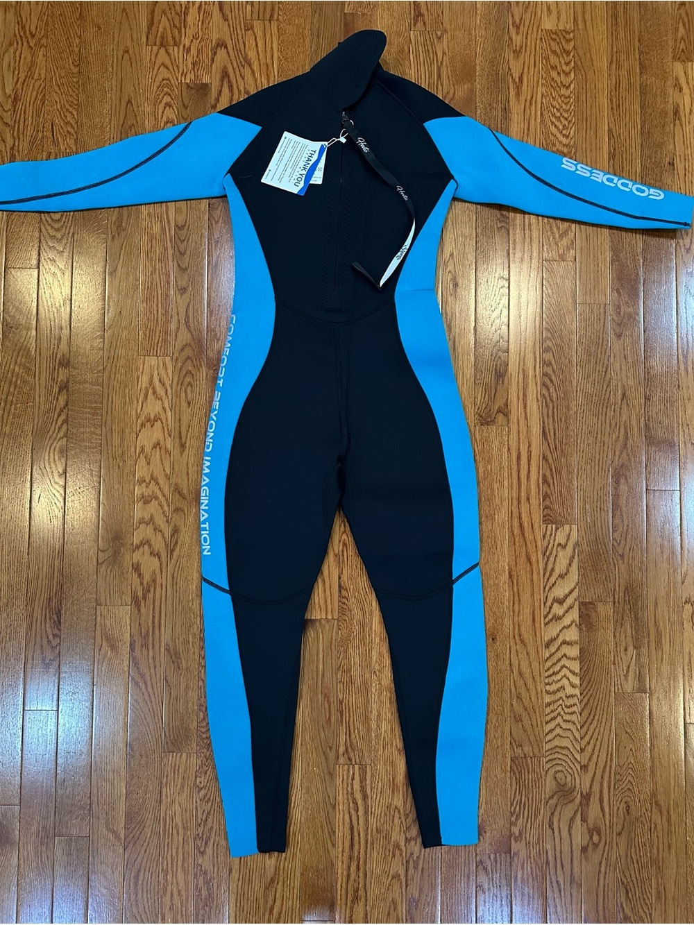 Hevto teal and black wetsuit size small NWT